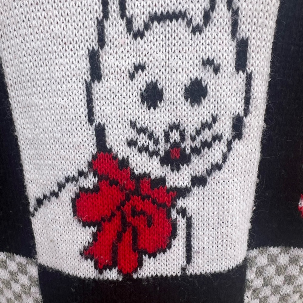 Vintage Basic Editions Cat Patchwork Sweater Scal… - image 5